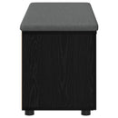 vidaXL Előtér pad Fekete Tölgy 100 x 38 x 46 cm Műanyag Fa és Szövet
