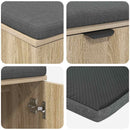 vidaXL Előtér pad Sonoma tölgy 100 x 38 x 46 cm Műanyag Fa és Szövet