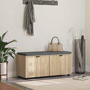 vidaXL Előtér pad Sonoma tölgy 100 x 38 x 46 cm Műanyag Fa és Szövet