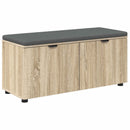 vidaXL Előtér pad Sonoma tölgy 100 x 38 x 46 cm Műanyag Fa és Szövet