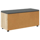 vidaXL Előtér pad Sonoma tölgy 100 x 38 x 46 cm Műanyag Fa és Szövet