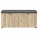 vidaXL Előtér pad Sonoma tölgy 100 x 38 x 46 cm Műanyag Fa és Szövet