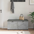 vidaXL Előtér pad Beton Szürke 100 x 38 x 46 cm Műanyag Fa és Szövet