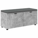 vidaXL Előtér pad Beton Szürke 100 x 38 x 46 cm Műanyag Fa és Szövet