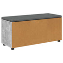 vidaXL Előtér pad Beton Szürke 100 x 38 x 46 cm Műanyag Fa és Szövet