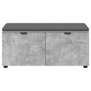 vidaXL Előtér pad Beton Szürke 100 x 38 x 46 cm Műanyag Fa és Szövet