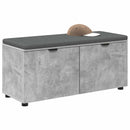 vidaXL Előtér pad Beton Szürke 100 x 38 x 46 cm Műanyag Fa és Szövet
