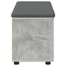 vidaXL Előtér pad Beton Szürke 100 x 38 x 46 cm Műanyag Fa és Szövet