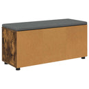 vidaXL Előtér pad Füstölt Tölgy 100 x 38 x 46 cm Műanyag Fa és Szövet