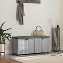 vidaXL Előtér pad Szürke Sonoma 100 x 38 x 46 cm Műanyag Fa és Szövet