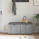 vidaXL Előtér pad Szürke Sonoma 100 x 38 x 46 cm Műanyag Fa és Szövet