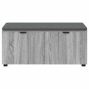 vidaXL Előtér pad Szürke Sonoma 100 x 38 x 46 cm Műanyag Fa és Szövet