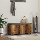 vidaXL Előtér pad Öreg fa 100 x 38 x 46 cm Műanyag Fa és Szövet