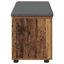 vidaXL Előtér pad Öreg fa 100 x 38 x 46 cm Műanyag Fa és Szövet