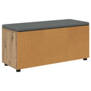 vidaXL Előtér pad Kézműves Tölgy 100 x 38 x 46 cm Műanyag Fa és Szövet