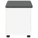 vidaXL Előtér pad párnával Fehér 60 x 38 x 46 cm Műanyag Fa és Szövet