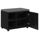 vidaXL Előtér pad Fekete Tölgy 60 x 38 x 46 cm Műanyag Fa és Szövet