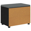 vidaXL Előtér pad Fekete Tölgy 60 x 38 x 46 cm Műanyag Fa és Szövet
