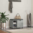 vidaXL Előtér pad Beton Szürke 60 x 38 x 46 cm Műanyag Fa és Szövet