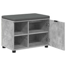 vidaXL Előtér pad Beton Szürke 60 x 38 x 46 cm Műanyag Fa és Szövet