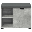 vidaXL Előtér pad Beton Szürke 60 x 38 x 46 cm Műanyag Fa és Szövet