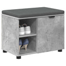 vidaXL Előtér pad Beton Szürke 60 x 38 x 46 cm Műanyag Fa és Szövet