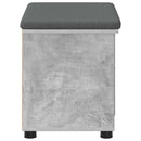 vidaXL Előtér pad Beton Szürke 60 x 38 x 46 cm Műanyag Fa és Szövet