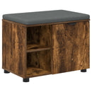vidaXL Előtér pad Füstölt Tölgy 60 x 38 x 46 cm Műanyag Fa és Szövet