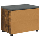 vidaXL Előtér pad Füstölt Tölgy 60 x 38 x 46 cm Műanyag Fa és Szövet
