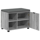 vidaXL Előtér pad Szürke Sonoma 60 x 38 x 46 cm Műanyag Fa és Szövet