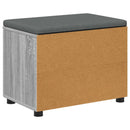 vidaXL Előtér pad Szürke Sonoma 60 x 38 x 46 cm Műanyag Fa és Szövet