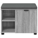 vidaXL Előtér pad Szürke Sonoma 60 x 38 x 46 cm Műanyag Fa és Szövet