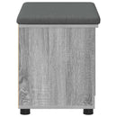 vidaXL Előtér pad Szürke Sonoma 60 x 38 x 46 cm Műanyag Fa és Szövet