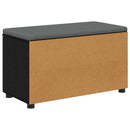 vidaXL Előtér pad Fekete Tölgy 80 x 38 x 46 cm Műanyag Fa és Szövet