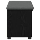 vidaXL Előtér pad Fekete Tölgy 80 x 38 x 46 cm Műanyag Fa és Szövet