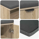 vidaXL Előtér pad Sonoma tölgy 80 x 38 x 46 cm Műanyag Fa és Szövet