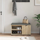 vidaXL Előtér pad Sonoma tölgy 80 x 38 x 46 cm Műanyag Fa és Szövet