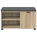 vidaXL Előtér pad Sonoma tölgy 80 x 38 x 46 cm Műanyag Fa és Szövet
