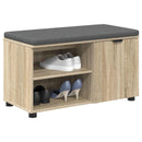 vidaXL Előtér pad Sonoma tölgy 80 x 38 x 46 cm Műanyag Fa és Szövet