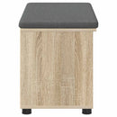 vidaXL Előtér pad Sonoma tölgy 80 x 38 x 46 cm Műanyag Fa és Szövet