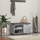 vidaXL Előtér pad Beton Szürke 80 x 38 x 46 cm Műanyag Fa és Szövet