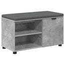 vidaXL Előtér pad Beton Szürke 80 x 38 x 46 cm Műanyag Fa és Szövet