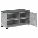 vidaXL Előtér pad Beton Szürke 80 x 38 x 46 cm Műanyag Fa és Szövet
