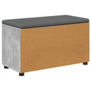 vidaXL Előtér pad Beton Szürke 80 x 38 x 46 cm Műanyag Fa és Szövet
