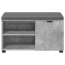 vidaXL Előtér pad Beton Szürke 80 x 38 x 46 cm Műanyag Fa és Szövet