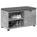 vidaXL Előtér pad Beton Szürke 80 x 38 x 46 cm Műanyag Fa és Szövet
