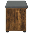 vidaXL Előtér pad Füstölt Tölgy 80 x 38 x 46 cm Műanyag Fa és Szövet