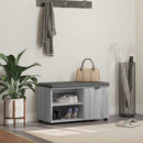 vidaXL Előtér pad Szürke Sonoma 80 x 38 x 46 cm Műanyag Fa és Szövet