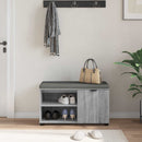 vidaXL Előtér pad Szürke Sonoma 80 x 38 x 46 cm Műanyag Fa és Szövet