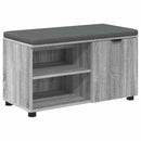 vidaXL Előtér pad Szürke Sonoma 80 x 38 x 46 cm Műanyag Fa és Szövet